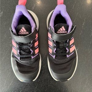 Adidas Kids Black and Purple Sneakers